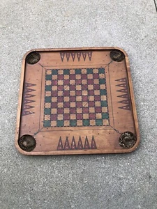 Vintage Early 1900’s Carrom double sided Game Board 29” International Flags Rare - Picture 1 of 15