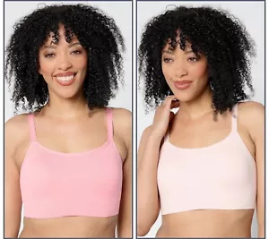 Cuddl Duds Intimates taglia L morbido senza cuciture 2 pezzi collo a scoop ROSA SETA/CONCHIGLIA A640976 - Foto 1 di 6
