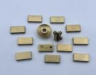 Lego Parts Lot (12) ~ Flat GOLD BAR 1 X 2 Golden Tiles Golden Crystal Radar Dish