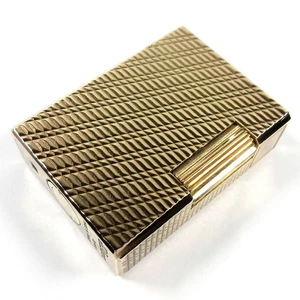 Accendino a gas Dupont vintage fine modello linea 1S linea diagonale corta oro GP - Foto 1 di 8