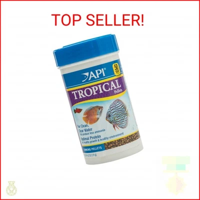 GRÁNULOS TROPICALES API Pellets de hundimiento Comida para peces Contenedor de 4,2 onzas, Mediano (823B Foto 1 de 2
