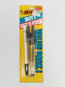 VTG NOS Bic AF-59 Accountant Fine Pt Ballpoint Pen W/2 Stic Crystal Value Pack - Picture 1 of 11