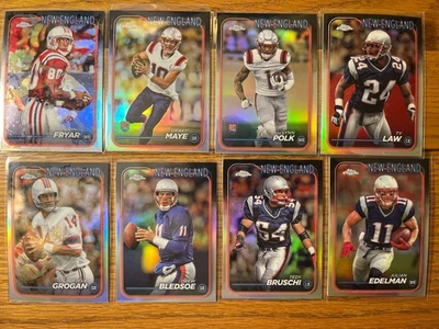 2024 Topps Chrome NE. Patriots Team Set (17 Cards) w/Maye RC - REFRACTOR SET - Image 1 of 4
