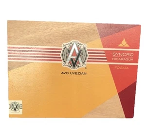 Avo Uvezian  Wooden Cigar Box Holds 20 Toro Cigars Crafts EMPTY BOX Storage - Picture 1 of 6