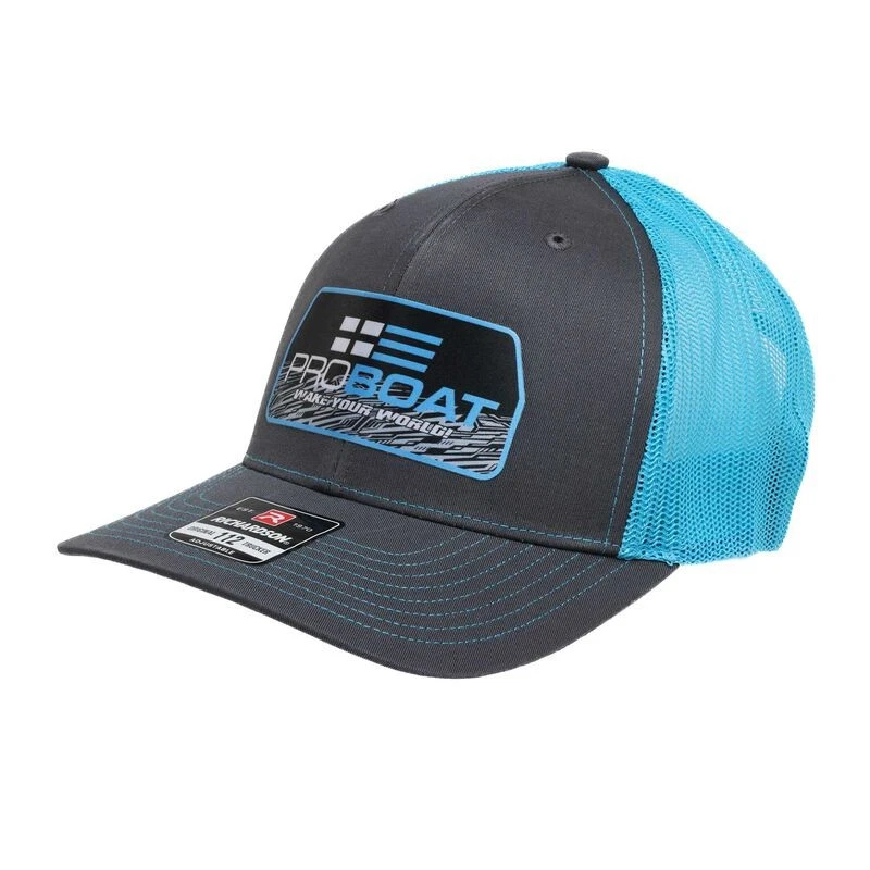 Pro Boat PRB-2115 Charcoal/Neon Blue Snapback Hat - Image 1 of 1