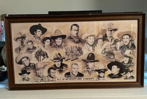 Ivan Jesse Curtis signierte Litho ALLE MEINE HEREN SIND COWBOYS 30,5x17 Western - Bild 1 von 7