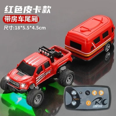 2.4G 1:64 Mini Alloy Remote Control Off-road RC Car Pickup Trailer Children Toy - Image 1 of 4