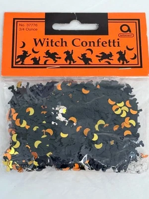 De colección Amscam 3/4 oz/21 g Halloween brujas en escobas dorado/amarillo lunas confeti Foto 1 de 3