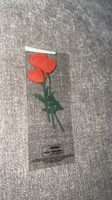 Pegatinas álbum de recortes rosa roja Jolees EK éxito flores tallo largo C009B Foto 1 de 2