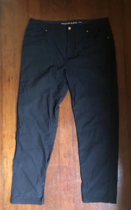 Western Rise Pants Mens 38x32 Black Performance Nylon Light Outdoor Golf Travel - Picture 1 of 9