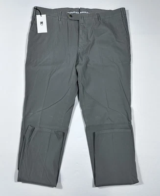 $375 New PT TORINO Slim Fit Men's Size 38 US 56 EU Stretch Gray Chino Pants - Image 1 of 4
