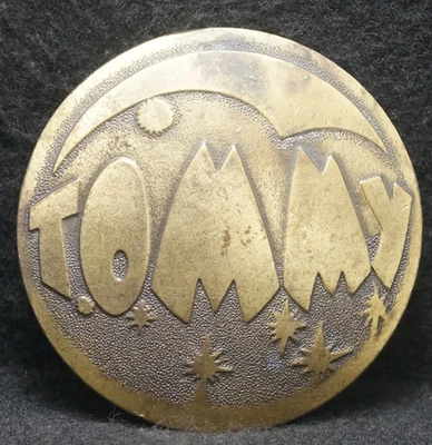 XD01135 复古 1975 年 * * TOMMY ROCK OPERA THE WHO * * 乐队音乐黄铜皮带扣 — 第 1/2 张图片