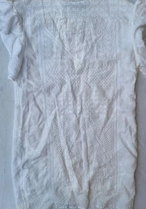 NWT Lauren Ralph Lauren Women's Ivory Flutter Sleeved Eyelet Linen Sheath Dress - Picture 1 of 8