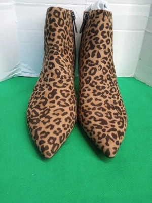 Sam Edelman Circus Kirby Brown Leopard Side Zip Ankle Boots Womens Size 6.5 New - Image 1 of 4