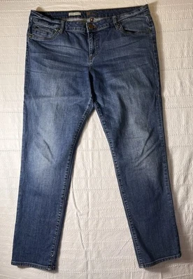 KUT from the Kloth Catherine Boyfriend Jeans Sz 16 Blue Stretch Mid Rise Casual - Image 1 of 4