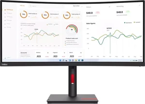 Lenovo ThinkVision T34w-30 34 pouces USB-C/DP/HDMI moniteur incurvé - Noir NEUF - Photo 1/4