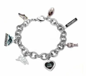 33975 PENRITH PANTHERS NRL TEAM CHARM BRACELET CHARMS CHAIN JEWELLERY - Picture 1 of 1