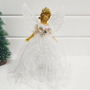 22cm Christmas Angel Fairy Tree Topper Pink Silver Blue Red White Decoration New - Picture 1 of 5