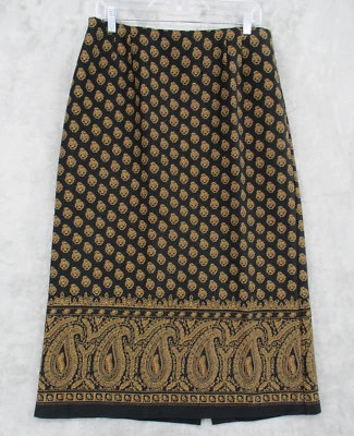 Vintage JM Collection Skirt Womens 12 Paisley Brushed Fabric Southwestern Aztec - Image 1 of 4