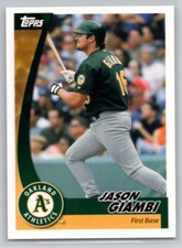 2002 TOPPS POST CEREAL #10 JASON GIAMBI  OAKLAND ATHLETICS