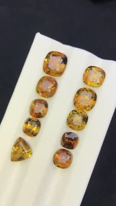 16.45ct NATURAL SPHENE GEMS LOT NICE COLOR & LUSTER WITH FIRE FROM MADAGASCAR - Picture 1 of 7