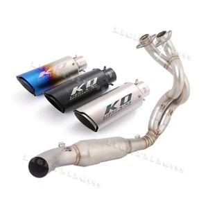 Cabezal delantero modificado + tubo de escape para Kawasaki Ninja 650 Z650 2023 2024 2025 - Imagen 1 de 11