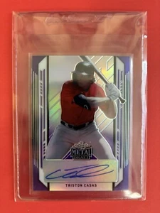 2021 LEAF Metal Draft, #BA-TC1, Triston Casas, Red Sox, Auto, #6/25, LEAF Cert - Picture 1 of 2