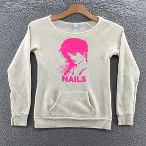 Alternative Earth Sweatshirt Youth Medium Beige Cotton Blend Graphic Long Sleeve - Picture 1 of 21