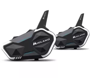 PAAR SPRECHANLAGE MIDLAND R1 MESH MOTORRAD HELM BLUETOOTH 2 STÜCK CONFERENCE 2000M - Bild 1 von 7