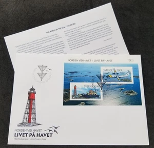 [SJ] Sweden Life At Coast 2012 Airplane Rescue Lighthouse (FDC *see scan - Picture 1 of 6