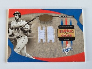 Rickey Henderson 17/75 Game Worn Jersey 2005 Leaf Certified Materials