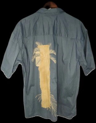 Bamboo Cay Para Hombre Bordado Hawaiano Manga Corta Con Botones Talla L Foto 1 de 4