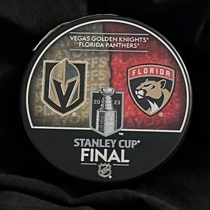 2023 NHL Stanley Cup Final Vegas Golden Knights vs Florida Panthers Hockey Puck - Picture 1 of 5