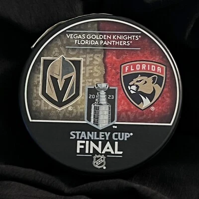 2023 NHL Stanley Cup Final Vegas Golden Knights vs Florida Panthers Hockey Puck - Image 1 of 4