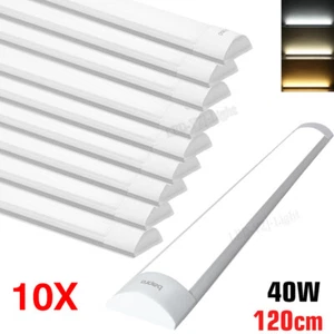 10x 120cm LED Slim Ceiling Batten Tube Light Dimmable Linear Fluro Fluorescent - Picture 1 of 14