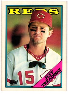 Topps Traded 1988 Jeff Treadway Cincinnati Reds RC Rookie Card #122T DS