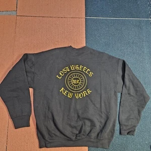 Lost Wheels MC Motorcylce Club New York Sweatshirt Large Black USA Made U4b - Picture 1 of 7