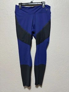 Nike Womens High Rise Leggings Size XL Dri Fit With Mesh - Picture 1 of 5