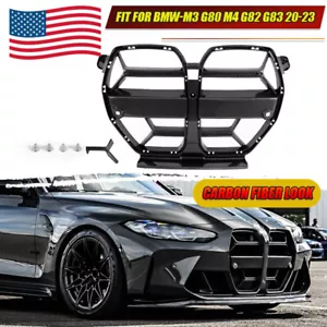 Parrilla delantera de fibra de carbono estilo CSL para BMW M3 G80 M4 G82 G83 21~24 - Imagen 1 de 10