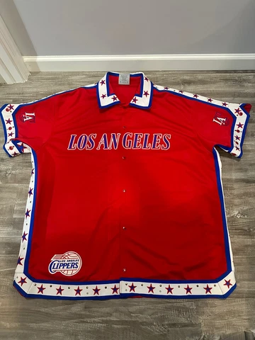 Vintage Los Angeles Clippers Warm Up Jacket Sz 4XL Stitched Red NBA Cover
