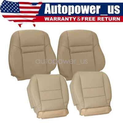 Cubierta de asiento delantera de cuero tostada para Honda Accord EX SE LX 2003-2007 4 puertas Foto 1 de 4