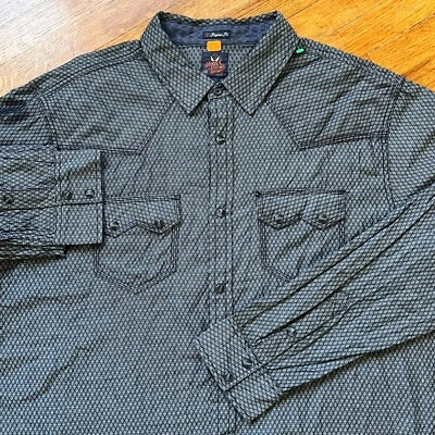 Moonshine Spirit Shirt Men 2XL XXL Geometric Pearl Snap Sawtooth Brad Paisley - Image 1 of 4