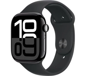 APPLE Watch Series 10 46 mm Cassa Jet Black Al con Cinturino Sport Nero, M/L GPS - Foto 1 di 21
