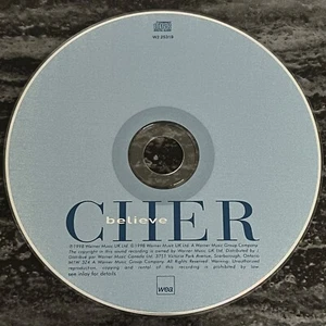Cher - Believe [CD 1998 WEA Records] Electronic Pop Canada Vintage Disc Only - Picture 1 of 1