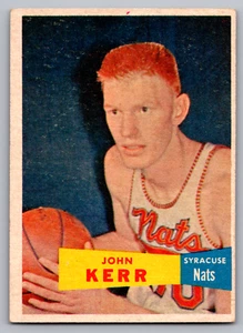 1957-58 TOPPS #32 JOHN 'RED' KERR NATIONALS ROOKIE - Picture 1 of 3