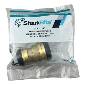 SharkBite 2 Inch x 1-1/2 Reducing Coupling, 2 inch x inch, Brass Plumbing - Picture 1 of 2