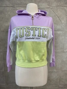 Justice Girls Colorblocked Hoodie Sweatshirt Size M (10) - Picture 1 of 6
