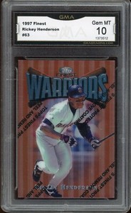 1997 Finest Baseball #63 Rickey Henderson GMA 10
