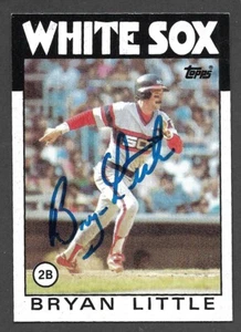 1986 TOPPS #346 Bryan Little CHICAGO WHITE SOX SIGNED AUTOGRAPH AUTO COA - Picture 1 of 1
