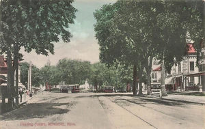 Reading MA Reading Square Trolley's Postcard - Bild 1 von 2